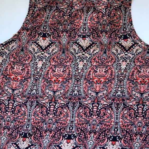 Olive & Oak paisley print sheer sleeveless blouse top - Picture 6 of 6